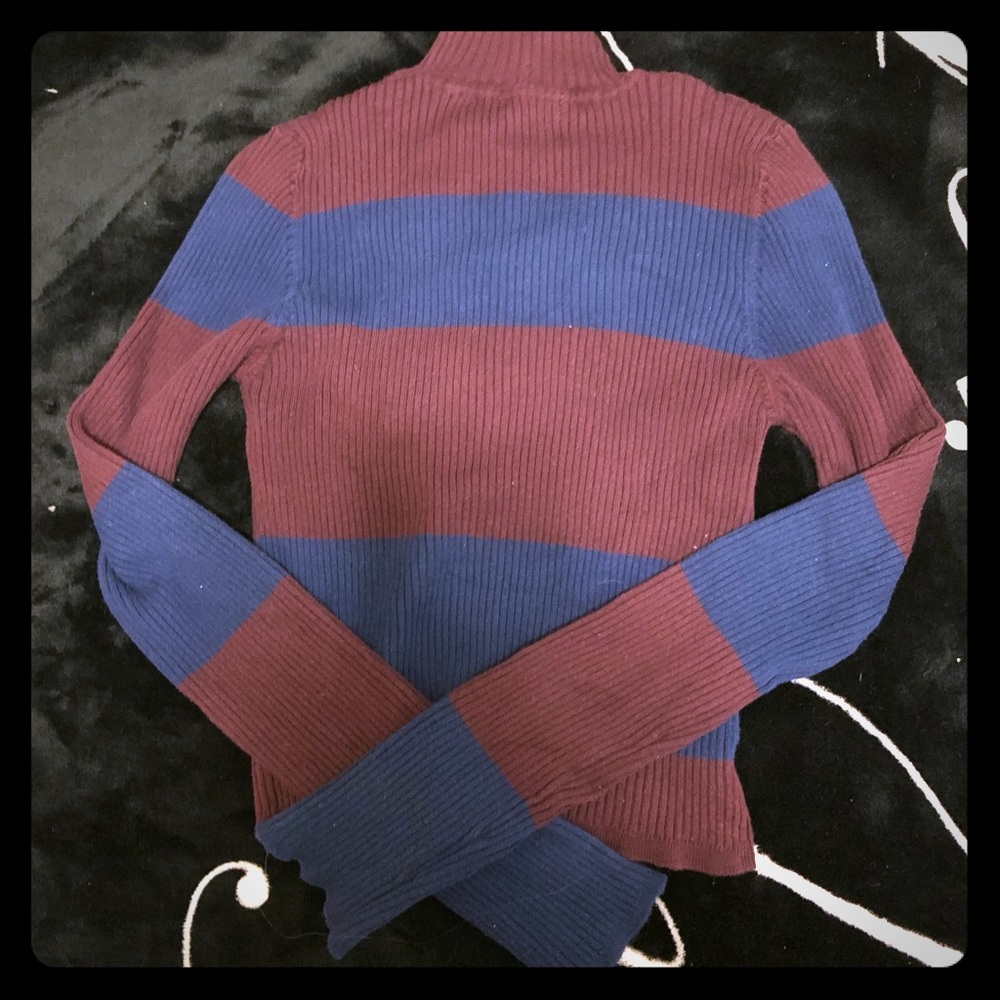 Striped Turtle Neck Sweater